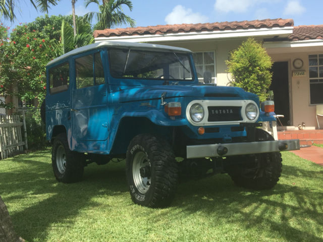 1967 Blue and white Toyota Land Cruiser Cab & Chassis