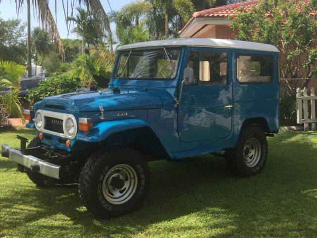 1967 Blue and white Toyota Land Cruiser Cab & Chassis