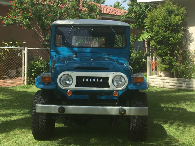 1967 Blue and white Toyota Land Cruiser Cab & Chassis