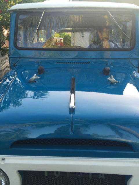 1967 Blue and white Toyota Land Cruiser Cab & Chassis