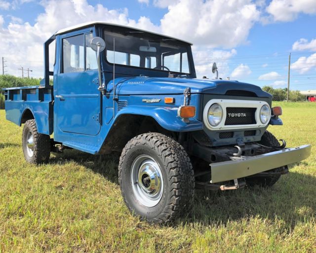 1974 Blue Toyota Land Cruiser Crew Cab Pickup