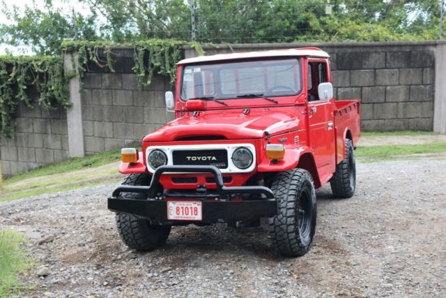 1980 Red Toyota Land Cruiser Crew Cab Pickup