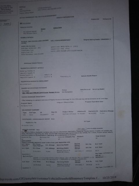 1994 Brown Toyota Land Cruiser