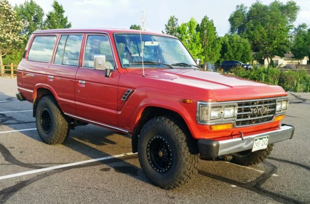 1989 Red Toyota Land Cruiser Wagon