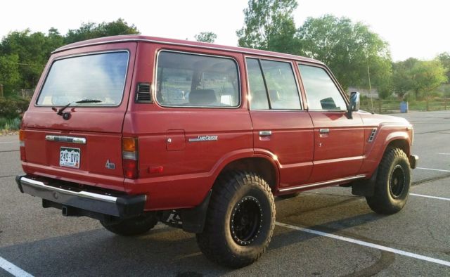 1989 Red Toyota Land Cruiser Wagon