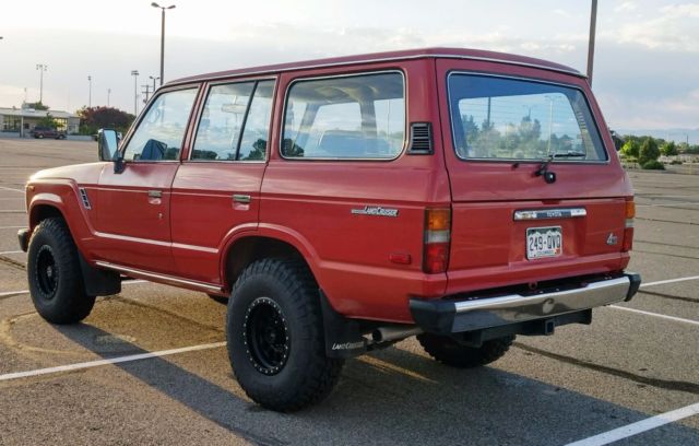 1989 Red Toyota Land Cruiser Wagon