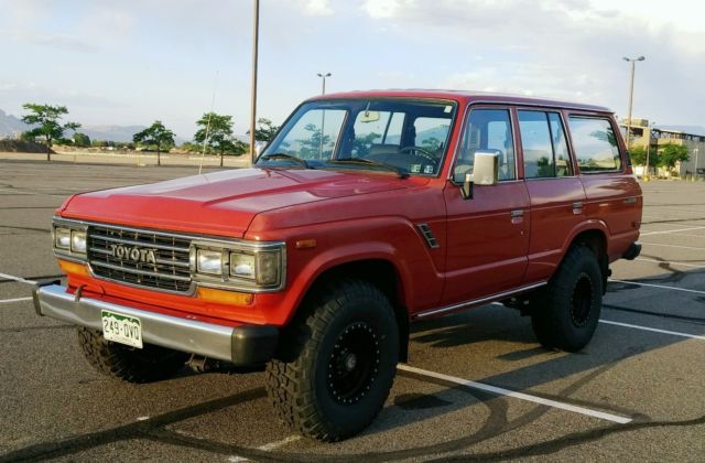 1989 Red Toyota Land Cruiser Wagon