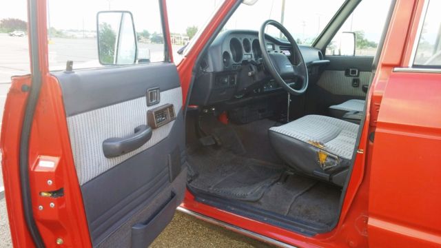1989 Red Toyota Land Cruiser Wagon