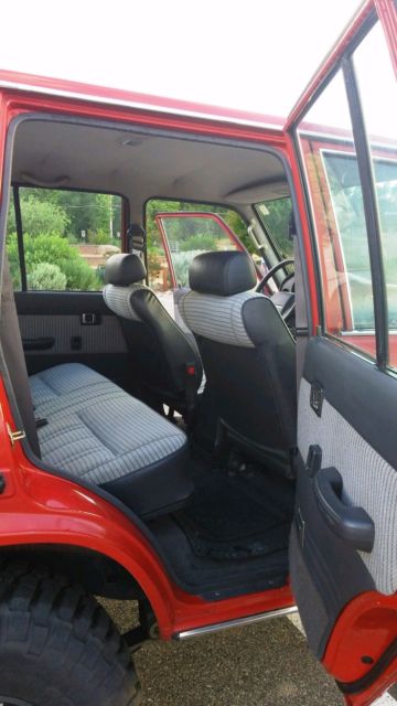 1989 Red Toyota Land Cruiser Wagon