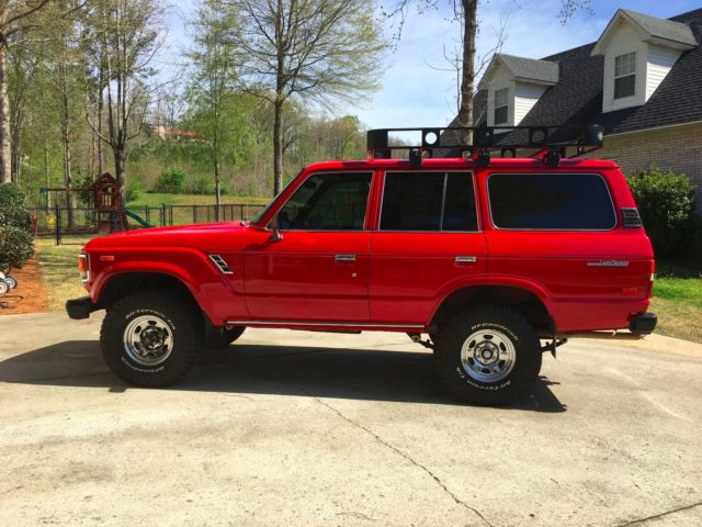 1983 Red Toyota Land Cruiser 4 Door SUV