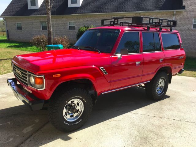 1983 Red Toyota Land Cruiser 4 Door SUV