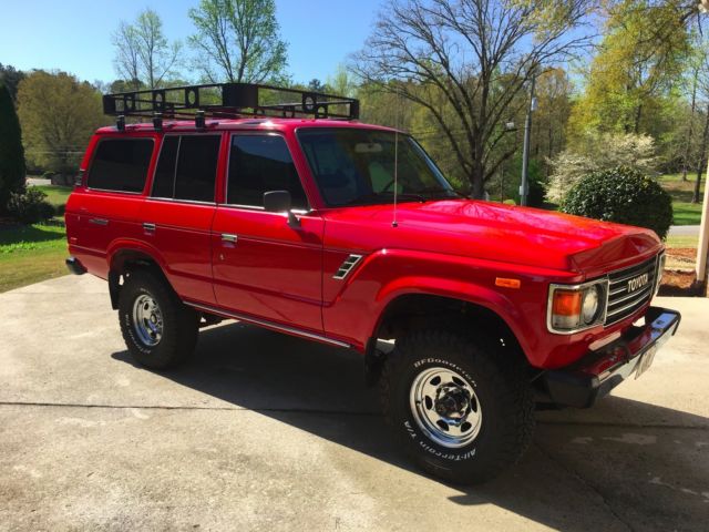 1983 Red Toyota Land Cruiser 4 Door SUV