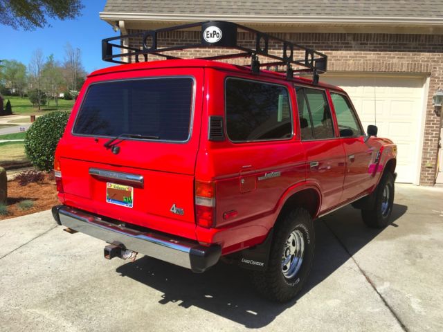 1983 Red Toyota Land Cruiser 4 Door SUV