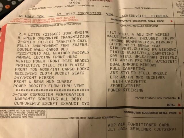 1987 Gray Toyota Other Extended Crew Cab Pickup