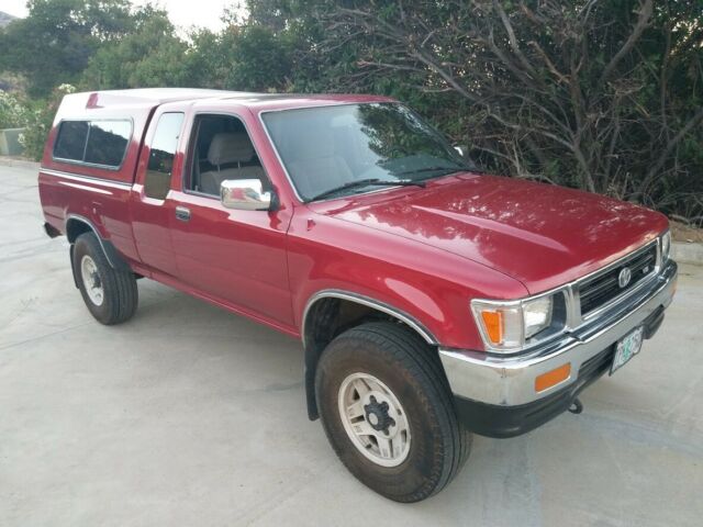 1993 Maroon Toyota Tacoma Extended Cab Pickup