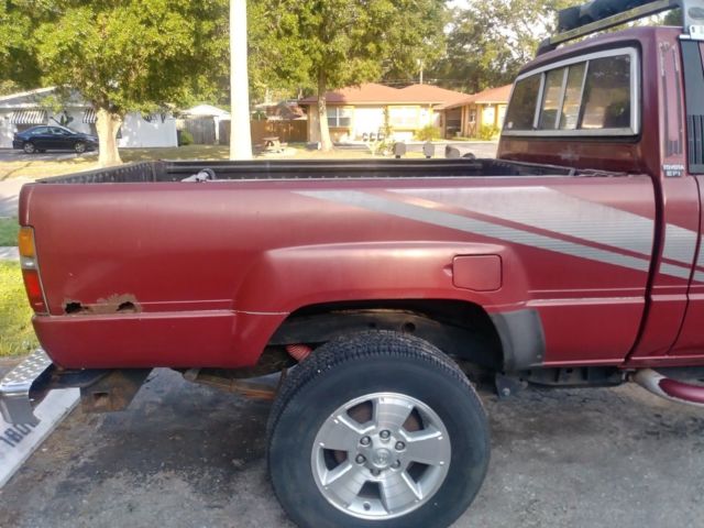 1988 Burgundy Toyota Pickup Standard Cab Pickup
