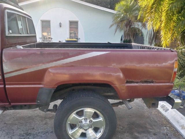 1988 Burgundy Toyota Pickup Standard Cab Pickup