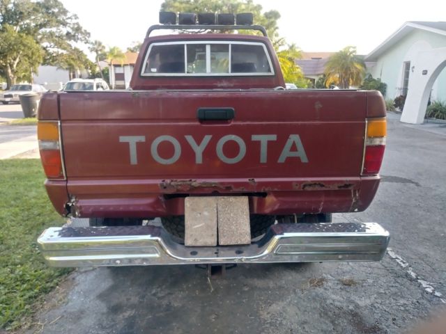 1988 Burgundy Toyota Pickup Standard Cab Pickup