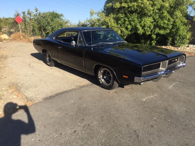 1969 Black Dodge Charger Coupe