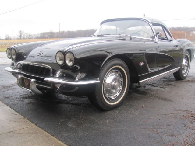 1962 Black Chevrolet Corvette Convertible