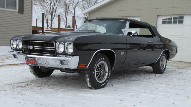 1970 Black Chevrolet Chevelle Convertible