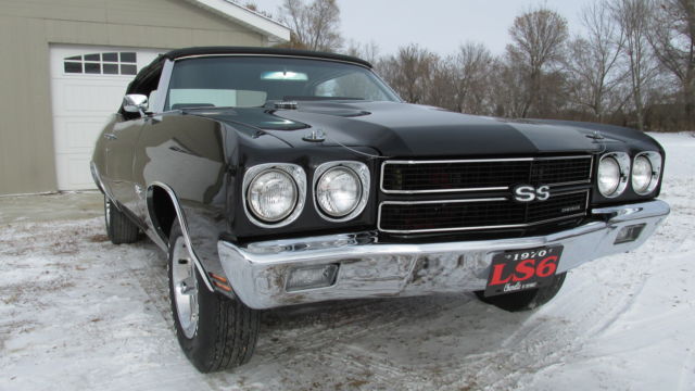 1970 Black Chevrolet Chevelle Convertible
