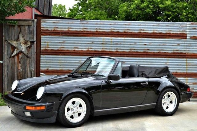 1988 Black Porsche 911 Convertible