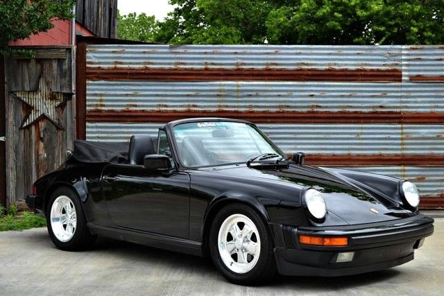 1988 Black Porsche 911 Convertible