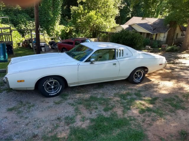 1973 White Dodge Charger Coupe