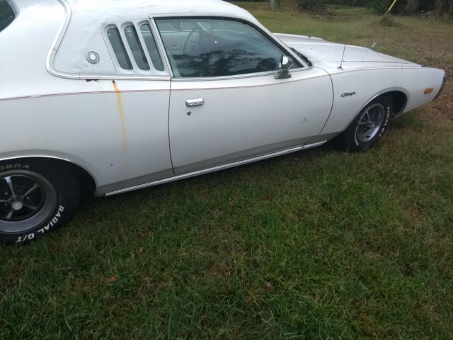 1973 White Dodge Charger Coupe