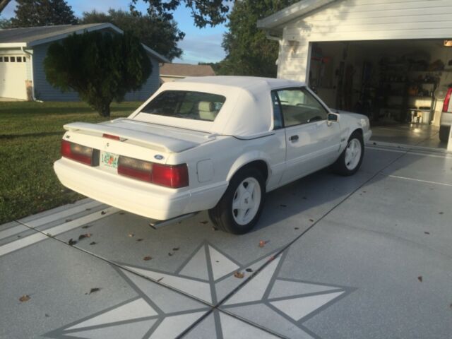 1993 White Ford Mustang Convertible