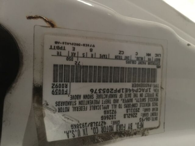 1993 White Ford Mustang Convertible