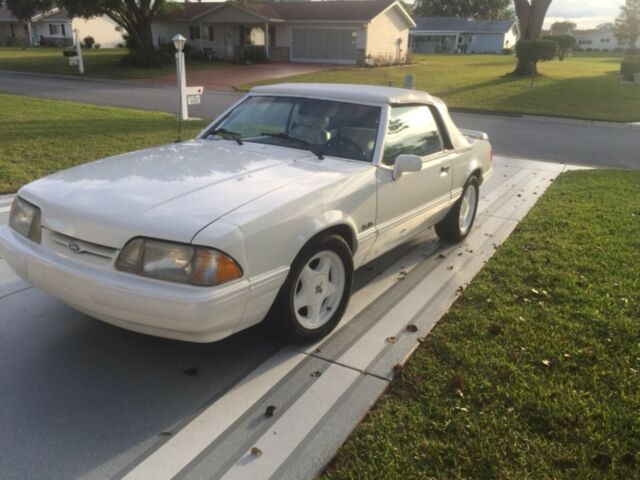 1993 White Ford Mustang Convertible