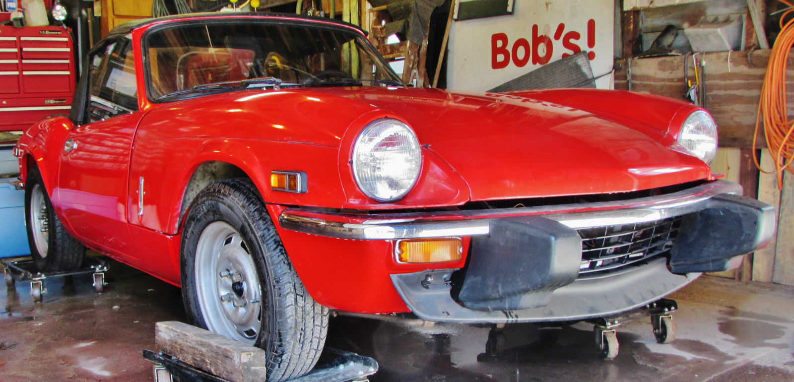 1976 Red Triumph Spitfire Roadster