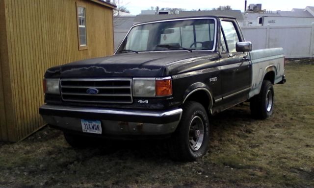 1990 Blue Ford F-150 Cab & Chassis