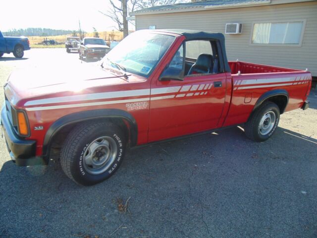 1990 Red Dodge Dakota Convertible pick up