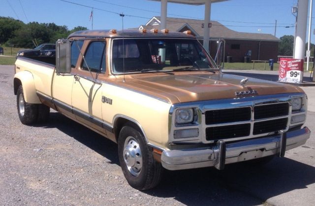 1985 gold and cream Dodge Ram 3500 Crew Cab Pickup