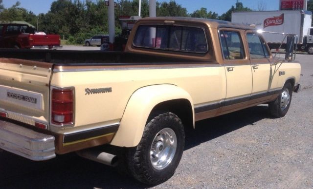 1985 gold and cream Dodge Ram 3500 Crew Cab Pickup