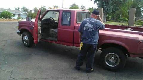 1994 Red Ford F-350 Extended Cab Pickup