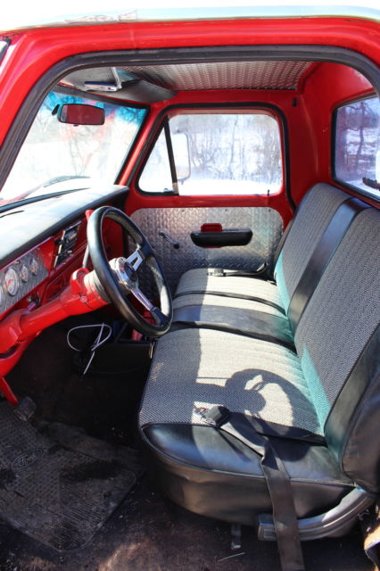 1970 Red and White Ford F-100 Standard Cab Pickup