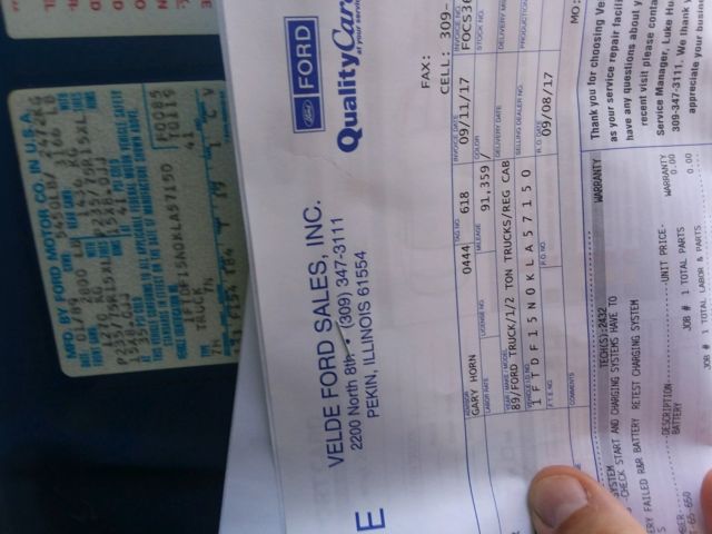 1989 blue Ford F-150 Standard Cab Pickup