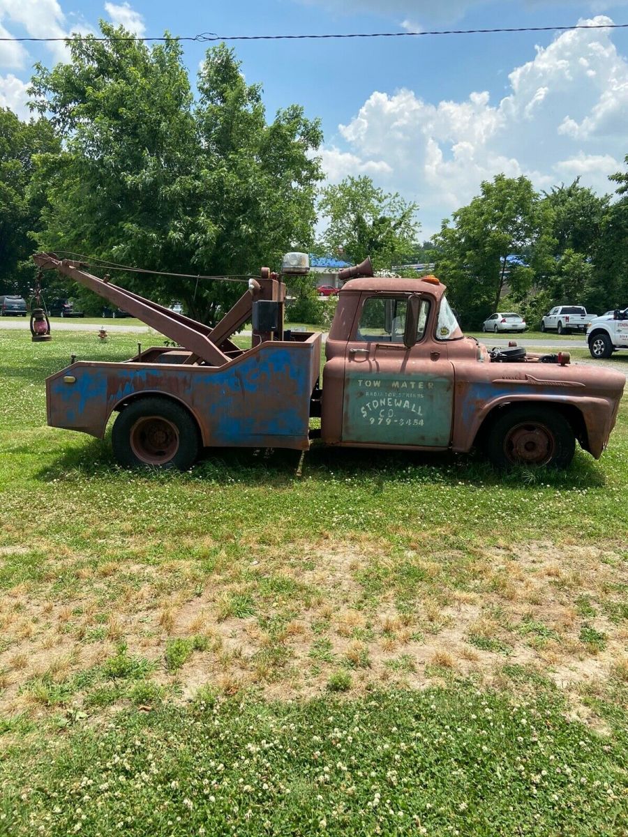 1958 Primer brown Chevrolet Truck Cab and working wrecker