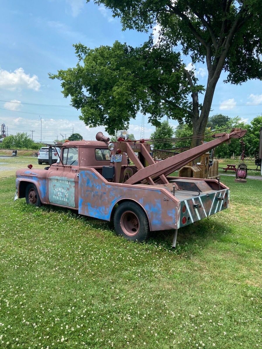 1958 Primer brown Chevrolet Truck Cab and working wrecker