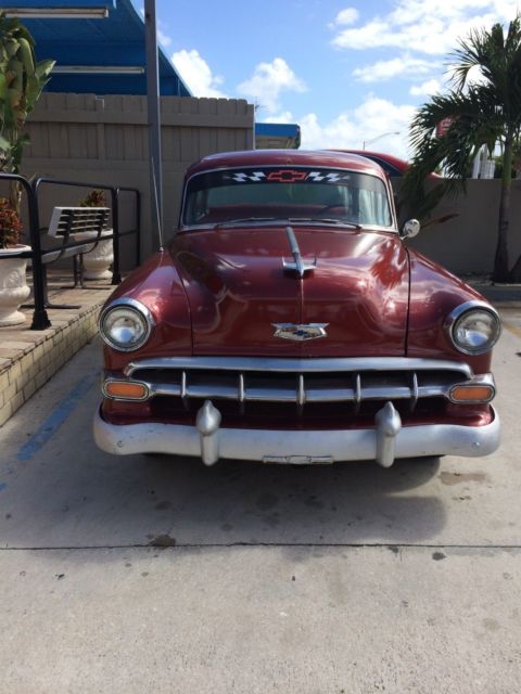 1954 Red Chevrolet Bel Air/150/210