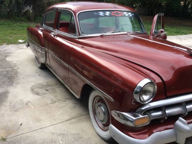 1954 Red Chevrolet Bel Air/150/210