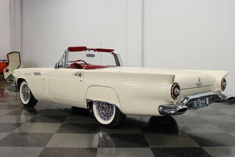 1957 White Ford Thunderbird Convertible