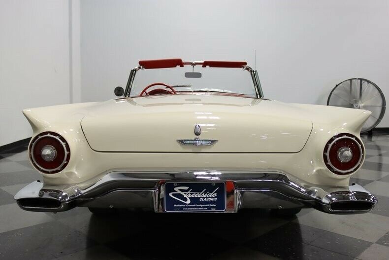 1957 White Ford Thunderbird Convertible
