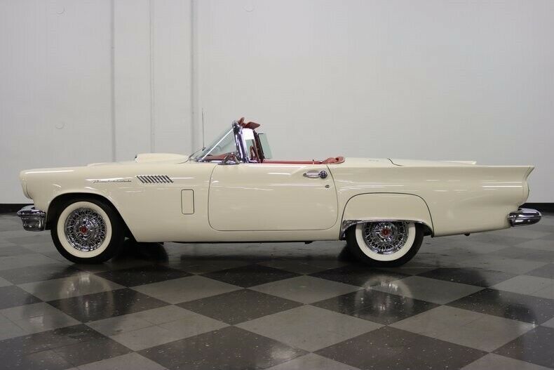 1957 White Ford Thunderbird Convertible