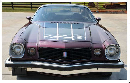1974 Burgundy Chevrolet Camaro Coupe