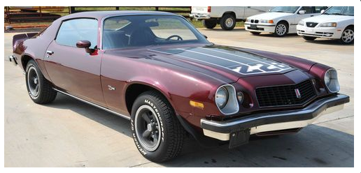1974 Burgundy Chevrolet Camaro Coupe